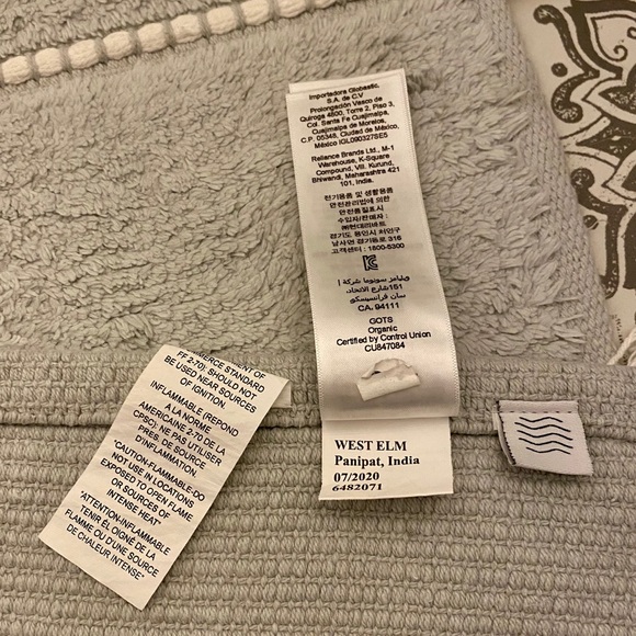 (2) Organic Tassel Stripe Bath Mats From West Elm - Picture 9 of 12